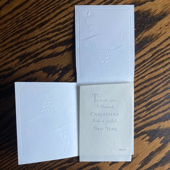 6 Assorted Unused Angel Town Snowman Wreath Santa Christmas Cards Envelopes - Picture 10 of 12